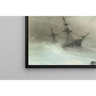 Un navire dans une mer agitée - Ivan Konstantinovich Aivazovsky | Reproduction Tableau Décoration murale affiche copie