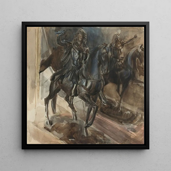 Una statua in bronzo di Luigi XIV - Giovanni Boldini — presentazione a parete dell’opera