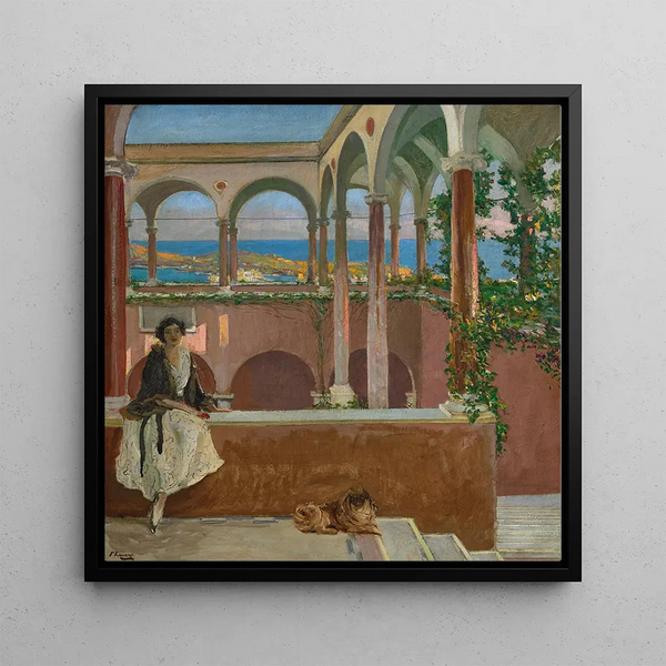 Una villa sulla Riviera - Sir John Lavery — quadro incorniciato alla parete