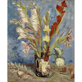 Vase avec glaïeuls et asters de Chine - Vincent van Gogh | Reproduction Tableau Décoration murale affiche copie
