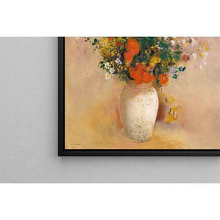 Vase de fleurs fond rose - Odilon Redon | Reproduction Tableau Décoration murale affiche copie