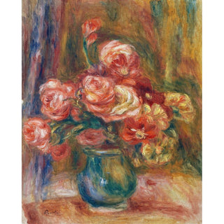 Vase de roses - Pierre-Auguste Renoir | Reproduction Tableau Décoration murale affiche copie