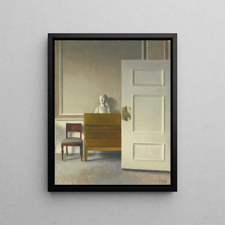 Vilhelm Hammershi - Interior with a bust.webp