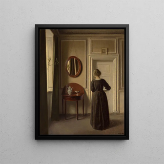 Vilhelm Hammershi - Stue Interior with an Oval Mirror.webp