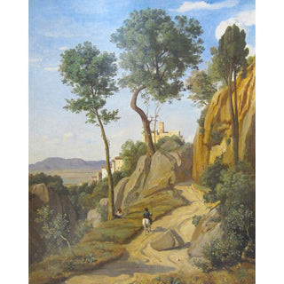 Vue de Volterra - Jean-Baptiste Camille Corot | Reproduction Tableau Décoration murale affiche copie