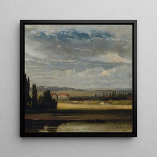 Vue de paysage avec un ciel nuageux élevé - Johan Christian Dahl