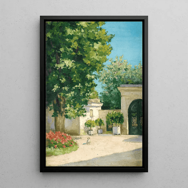 Riproduzione del dipinto Yerres. De L’Exèdre, Il Portale Della Dimora Familiare - Gustave Caillebotte
