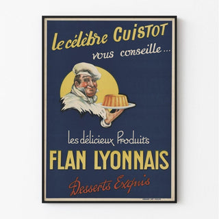 de l'affiche vintage - Les Délicieux Produits Flan Lyonnais