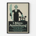 Poster vintage della prima esposizione dell'ufficio a Chemnitz 1912