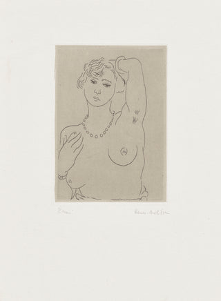Buste de femme avec collier et bracelet, 1926 – œuvre graphique d’Henri Matisse