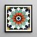 di 18 piastrelle decorative della Commissione di delimitazione afghana Pl 04 - Commissione di delimitazione afghana — quadro incorniciato alla parete