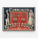 Poster vintage Prima Comunione al Tappeto Rosso - Moda infantile Parigi — quadro incorniciato alla parete