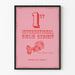 Poster Prima Esposizione Internazionale Girlie Rosa Retrò