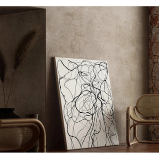 Tavola decorativa bianco e nero - Intreccio Selvaggio