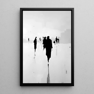 Design poster in bianco e nero - Silhouette Urbane