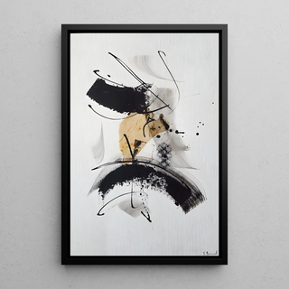 Design poster in bianco e nero - Astrazione Energetica