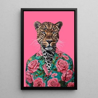 Manifesto Leopardo Chic - Stile Tropicale e Pop Art