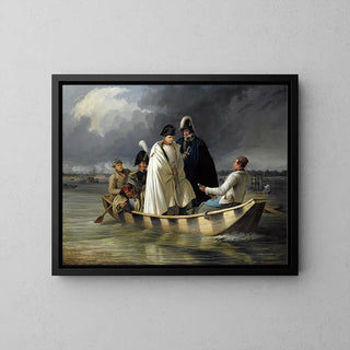 Napoleone che lascia la Lobau dopo la sconfitta nella battaglia di Aspern di Anton von Perger