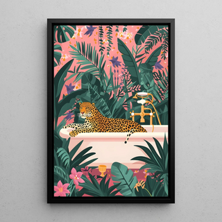 Manifesto Animaliere - Leopardo nella Giungla