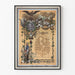 Poster vintage del menu commemorativo della cena del 1890