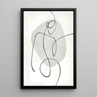 Design poster in bianco e nero - Essenza del Movimento