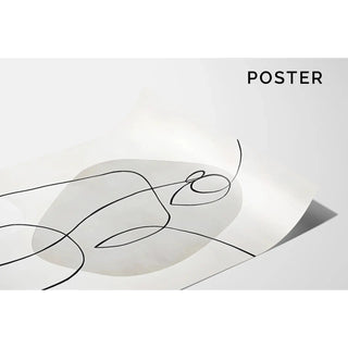 Tavola decorativa design bianco e nero - Essenza femminile