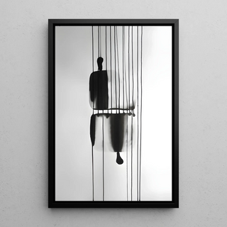 Design poster in bianco e nero - Riflessi Enigmatici