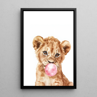 Affiche Lionceau Bubble Gum - Dolcezza e Originalità