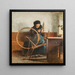 Alla ruota di filatura - Hugo Salmson — quadro incorniciato alla parete