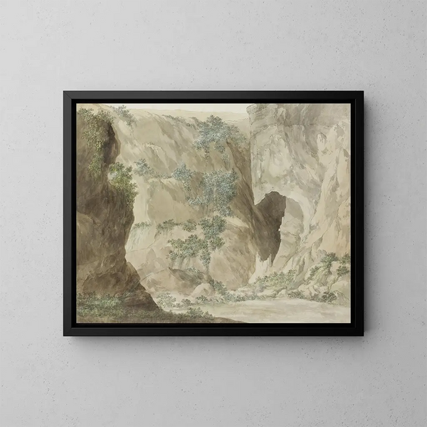 Mur esterno della grotta Oreille de Denys - Abraham Louis Rodolphe Ducros — quadro incorniciato alla parete