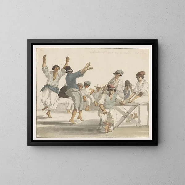 di marinai maltesi danzanti - Abraham Louis Rodolphe Ducros — quadro incorniciato alla parete
