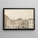 Vista su Castel Sant'Elmo e il monastero da Chiaja - Abraham Louis Rodolphe Ducros — quadro incorniciato alla parete