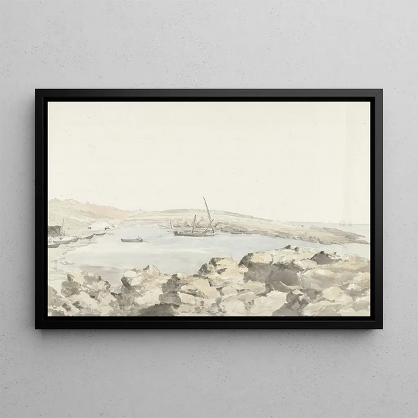 AbrahamLouisRodolphe Ducros - Gezicht op de haven van Luogo Vivo.webp