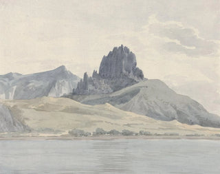 AbrahamLouisRodolphe Ducros - Gezicht op de kust van Pentidatilo aan de overzijde van kaap Spartivento.webp