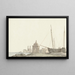 Vista sulla città di Molfetta sulla costa - Abraham Louis Rodolphe Ducros — quadro incorniciato alla parete