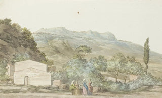 AbrahamLouisRodolphe Ducros - Gezicht op de stad en het theater van Toarmine vanaf balkon van herberg te Giardini.webp