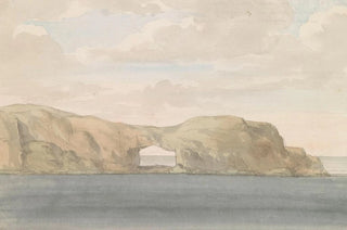 AbrahamLouisRodolphe Ducros - Gezicht op rots met gat op kleine eiland Cumina bij Gozo.webp