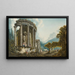 Tivoli, vista del Tempio della Sibilla - Abraham Louis Rodolphe Ducros — quadro incorniciato alla parete