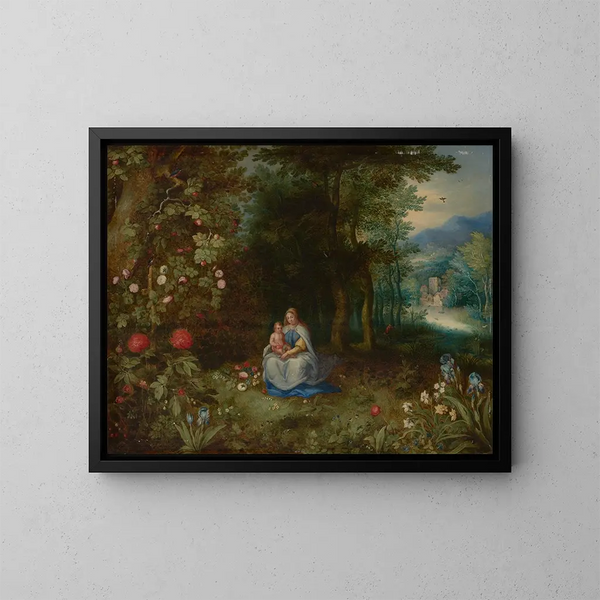 La Vierge et l'Enfant dans un paysage boisé - Abraham Govaerts — quadro incorniciato alla parete