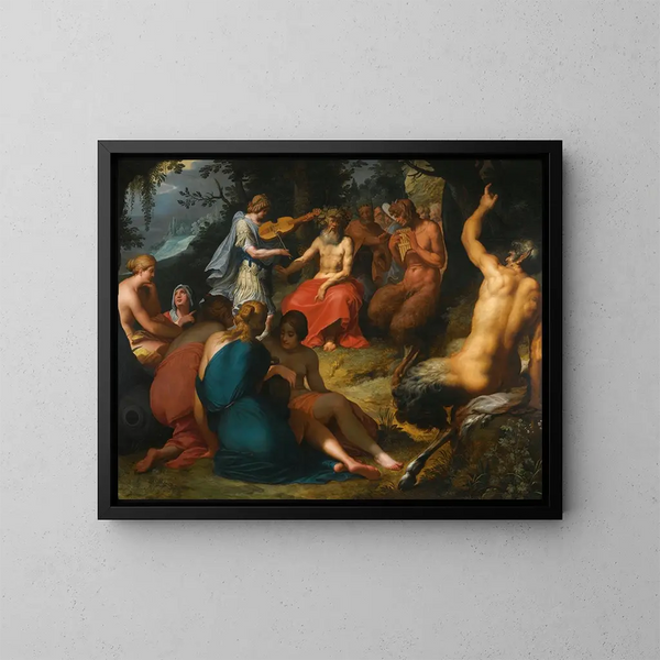 Il Giudizio di Mida - Abraham Janssens — quadro incorniciato alla parete