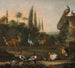 Paesaggio con cervi e uccelli esotici - Abraham Jansz Begeyn — vista dell’opera