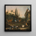 Paesaggio con cervi e uccelli esotici - Abraham Jansz Begeyn — quadro incorniciato alla parete