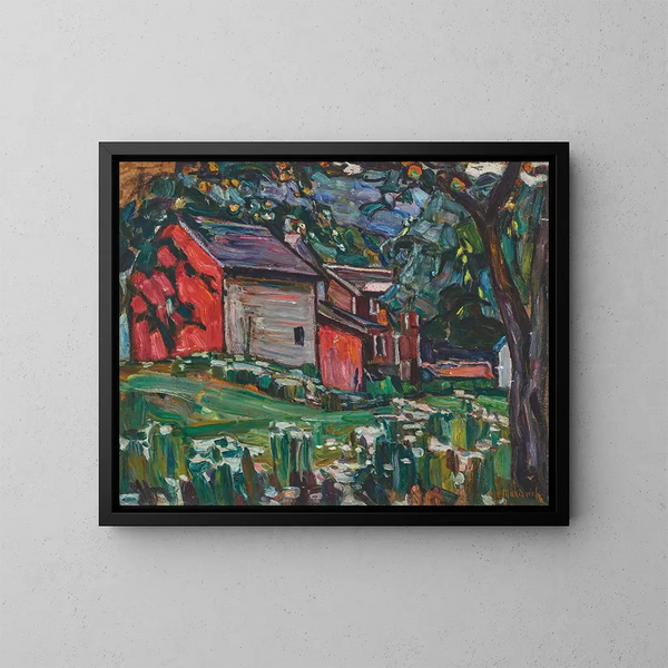 Casa di campagna in periferia di Mosca - Abraham Manievich — quadro incorniciato alla parete