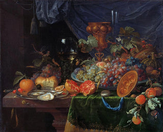 Nature morte con frutta e ostriche - Abraham Mignon — vista dell’opera
