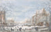 Neve che cade su una città olandese - Abraham Rademaker — vista dell’opera