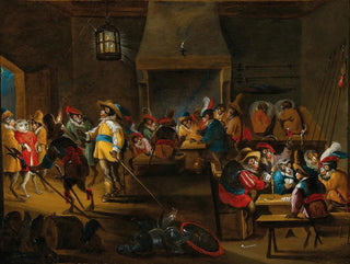 Abraham Teniers - Monkeys in a guardroom interior.webp