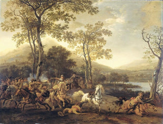 Scaramuccia di cavalleria - Abraham van Calraet — vista dell’opera