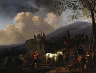 Raccolta di fieno - Abraham van Calraet — vista dell’opera