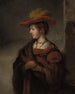 Saskia van Uylenburgh, la moglie dell'artista Rembrandt - Abraham van Dijck — vista dell’opera