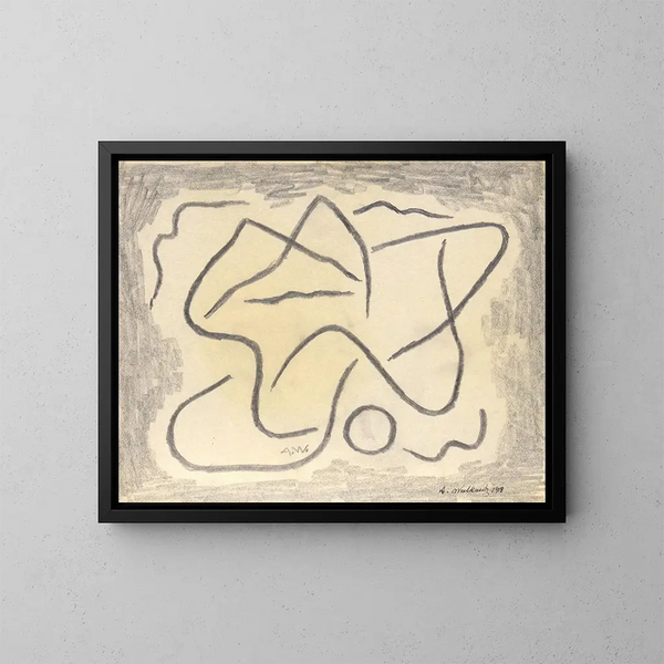 Astrazione delle linee ritmiche - Abraham Walkowitz — quadro incorniciato alla parete